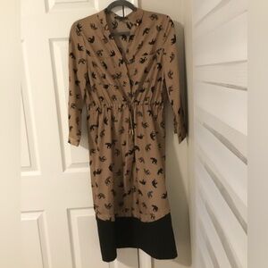 Women’s light brown midi dress